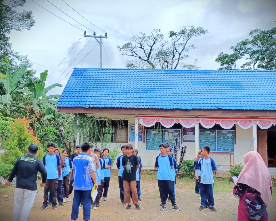 Suasana LDKS di SMPN 34 Satu Atap Desa Pembakulan, HST.