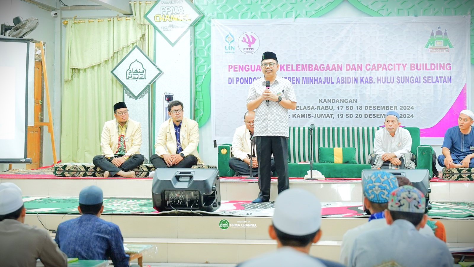 Rektor UIN Antasari saat menjadi narasumber (Foto:PPMA Channel)