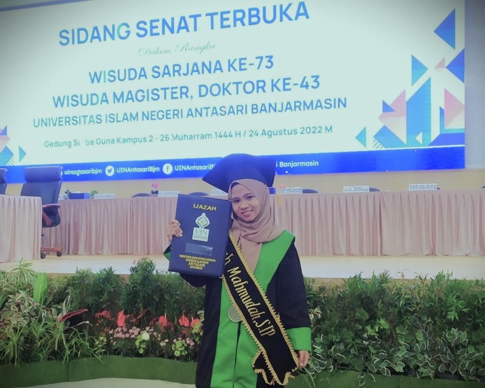 Ismah Mahmudah, alumnus S-1 IPII UIN Antasari yang lulus CPNS (Foto Istimewa)